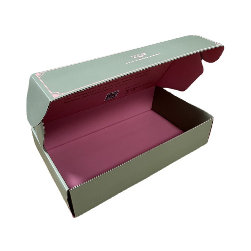 厂家新款彩色飞机盒定做 双面彩印文胸jk烫金纸盒 服装压纹包装盒