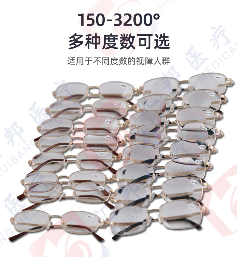 汇邦近用眼镜式助视器矫正眼镜度数可选老花镜低视力老年人视障