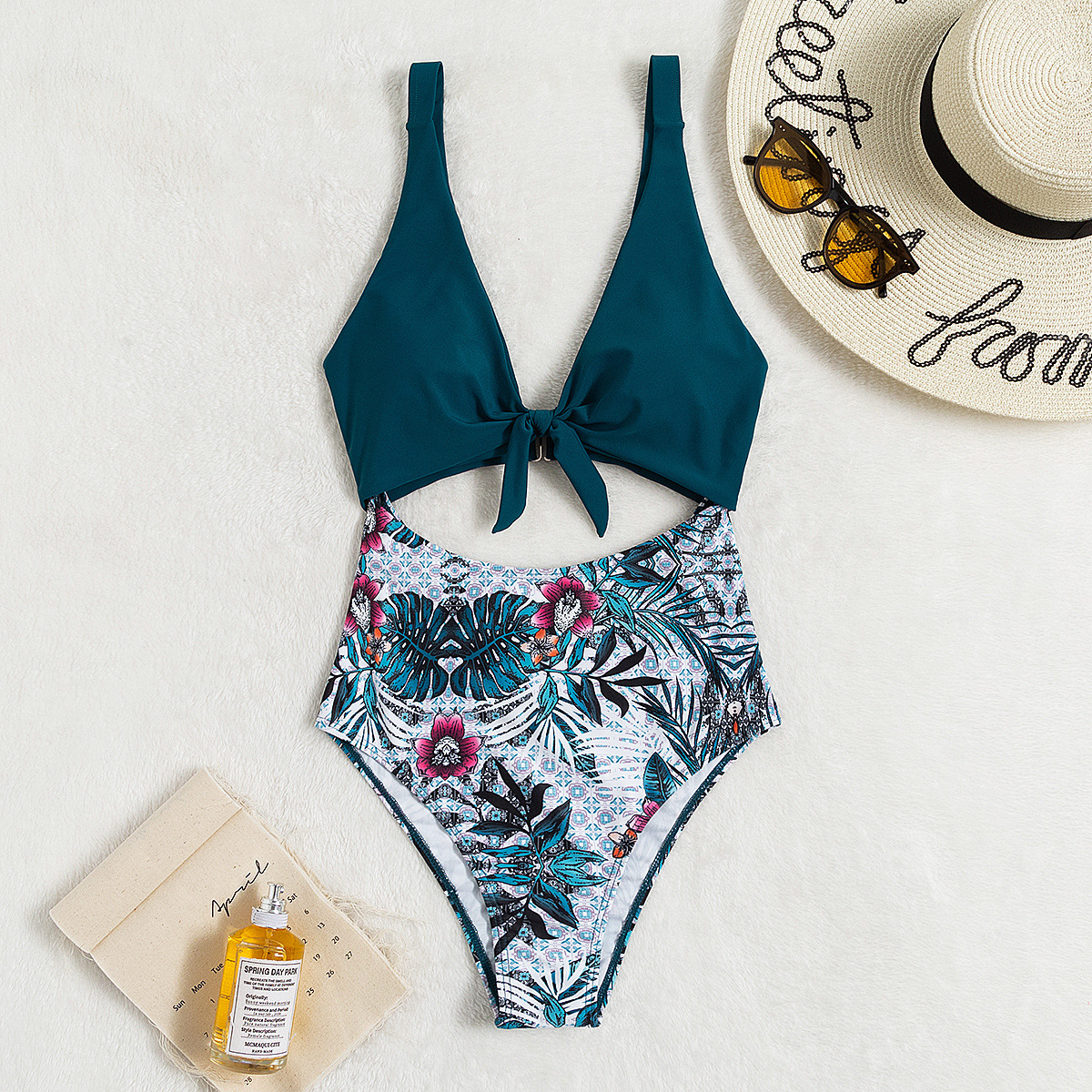 外贸连体游泳衣女遮肚显瘦保守比基尼欧美跨境bikin新款2022批发