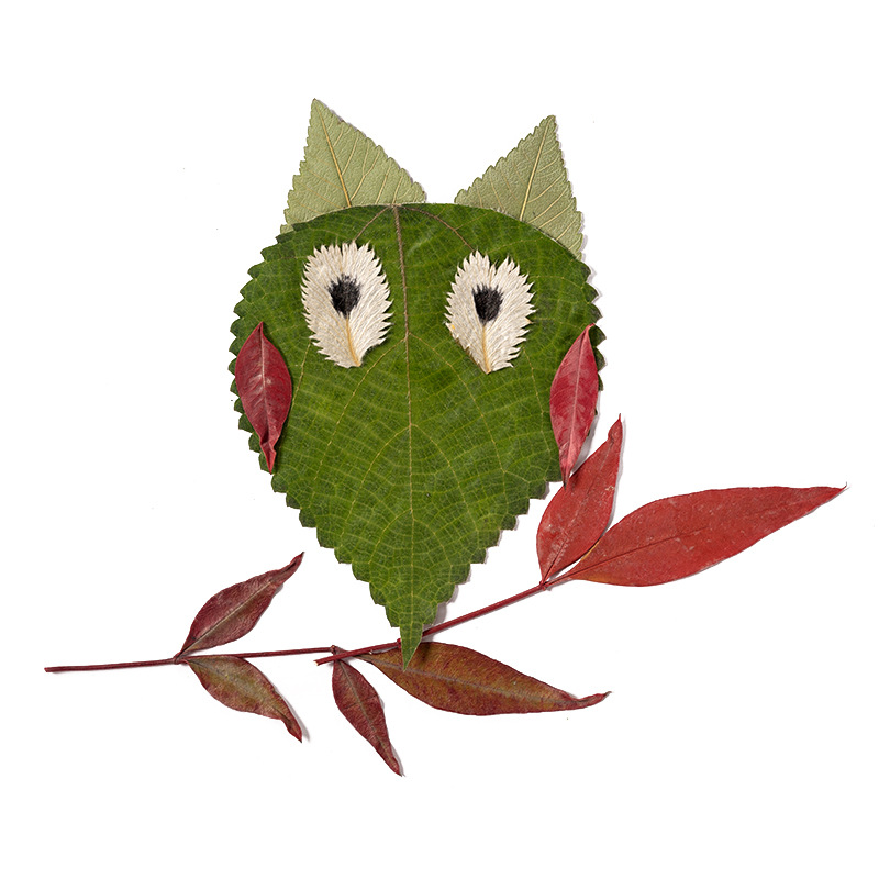 树叶手工贴画成品小学生幼儿园儿童diy材料包真创意秋天植物标本