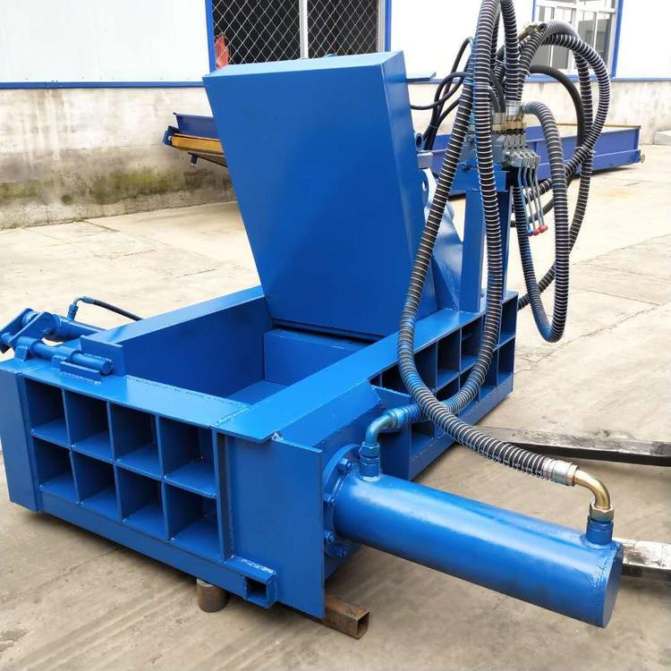 现货半自动金属压块机 加重型铁屑铝屑压包机200吨金属废料打包机-阿