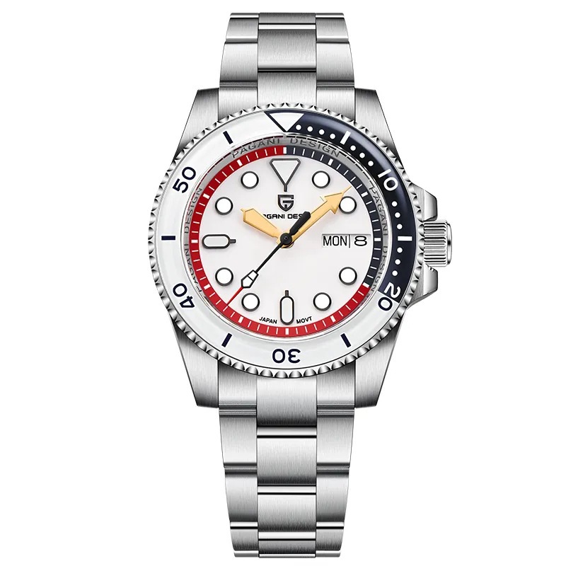 pagani design伯佳尼新款全字面夜光nh35机芯男士机械手表pd-1726