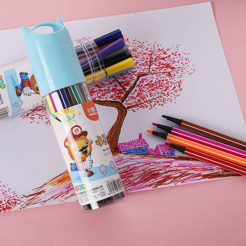 可洗卡通水彩笔套装36色儿童diy绘画涂鸦彩色笔宝宝画笔定制批发
