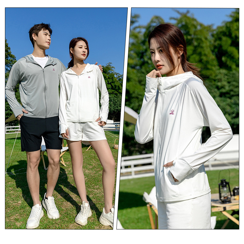 Wholesale UPF50 + Couple Sun Protection Clothing UV Protection Cardigan Breathable Men and Women Sun-Protective Clothing Outdoor Fishing Clothes