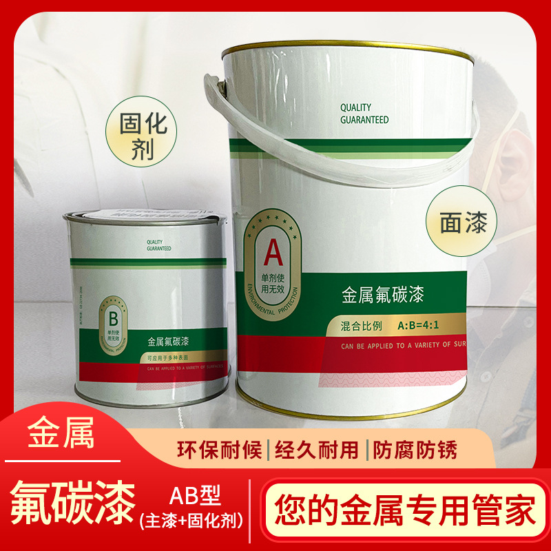 氟碳漆金属漆户外防锈漆桶装栏杆铁门不锈钢彩钢瓦翻新用油漆