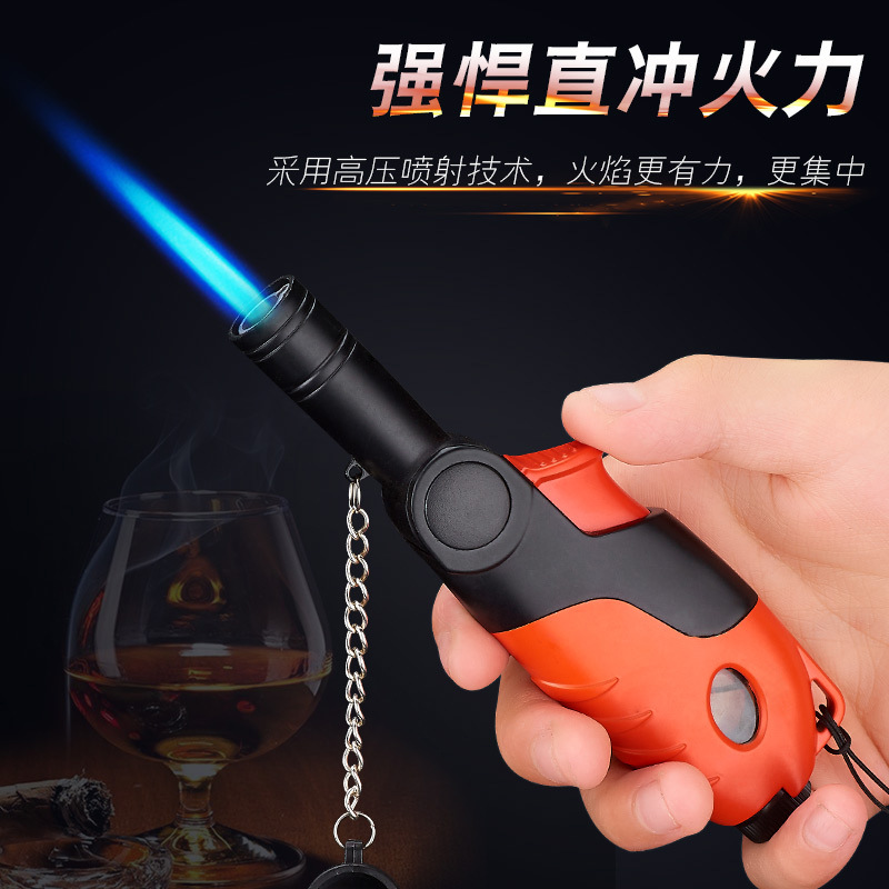 Factory Supply Straight Tough Punch Flame Gun Portable Outdoor Barbecue Picnic Igniter Household Inflatable Burning Torch