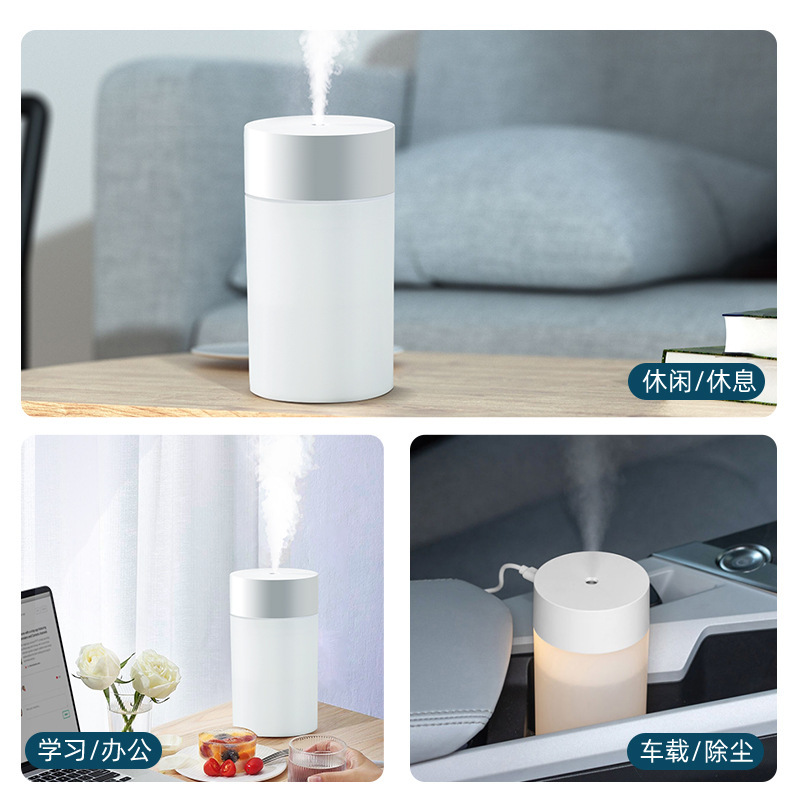 Cross-Border New Arrival Humidifier USB Spray Colorful Night Lamp Mute Humidifying Bedroom and Household Mini Air Purifier