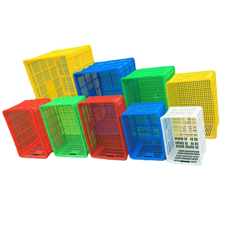 Plastic Basket Turnover Basket Express Rectangular Thickened Fruit Large Vegetable Clothing Factory Basket Factory Storage Storage