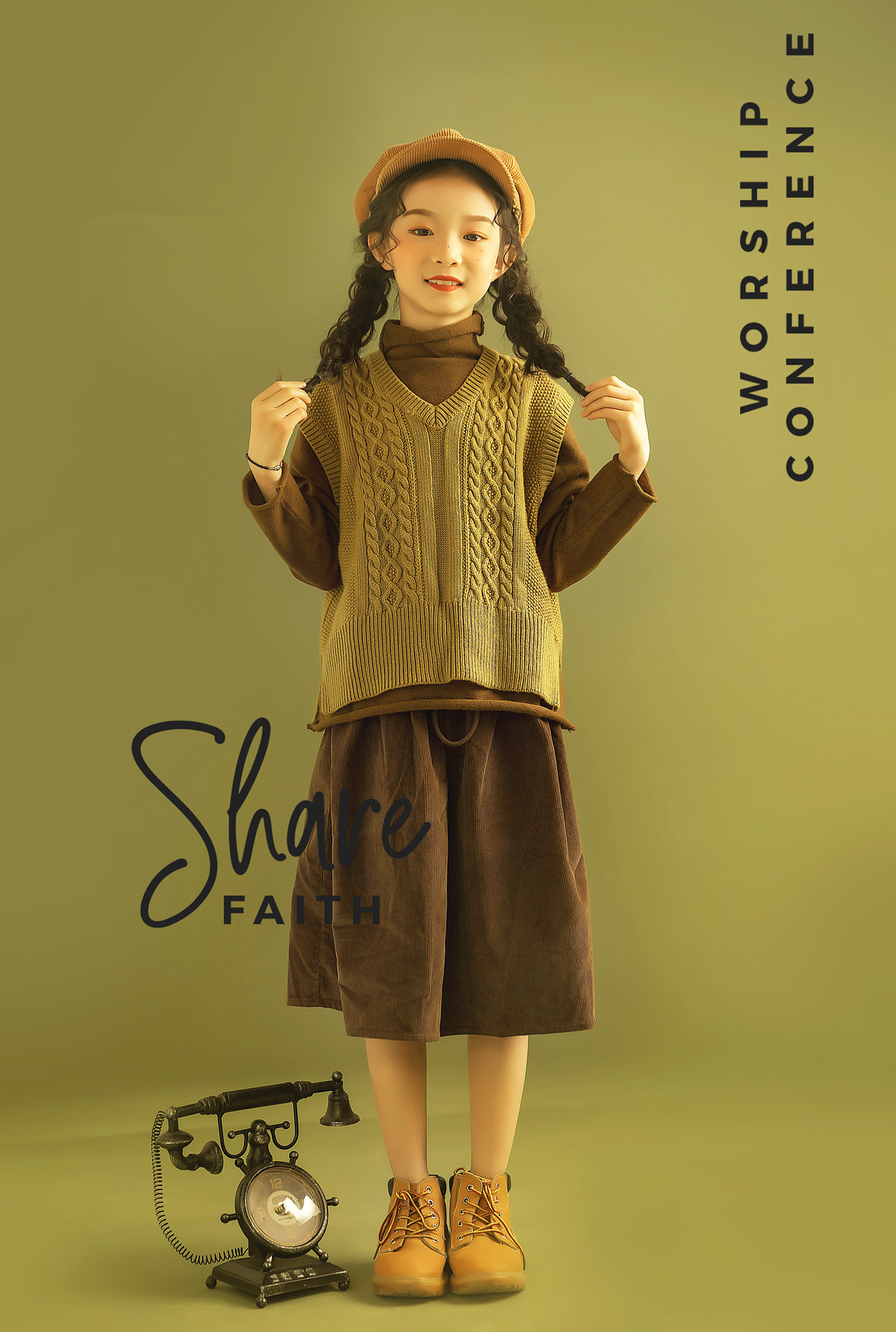 儿童摄影服装复古时尚大女孩写真服饰影楼10-12岁女童拍照相衣服