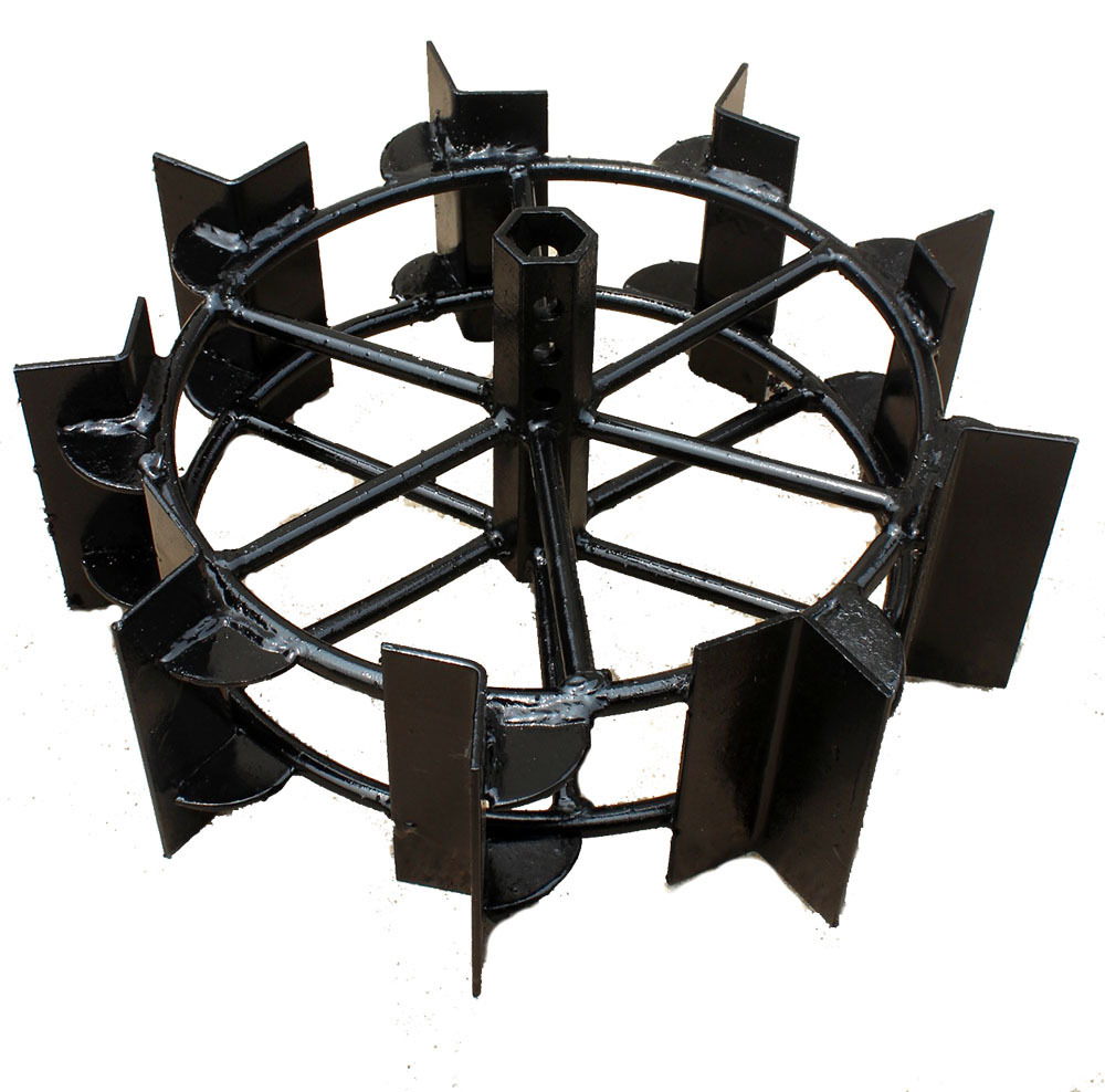 微耕机小铁轮行走轮微耕机双铁轮水田爬行轮农机具