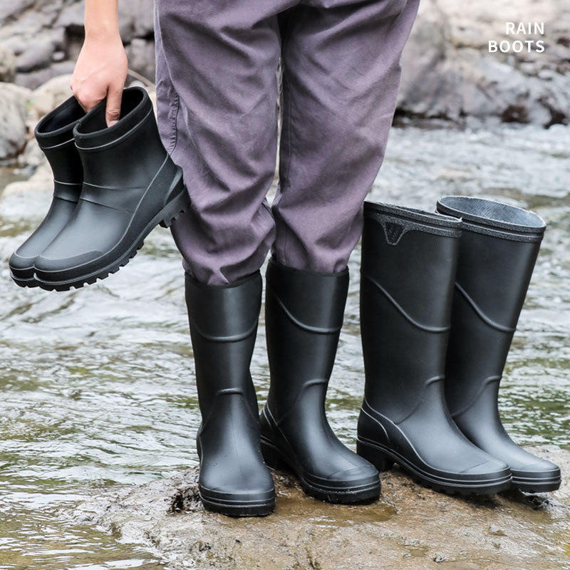 雨鞋男百搭水鞋中高筒防水防滑雨靴劳保加厚耐磨水靴男胶鞋