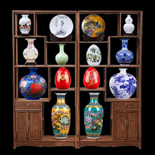 景德镇瓷器花瓶青花瓷中式客厅插花家居装饰工艺品博古架陶瓷摆件