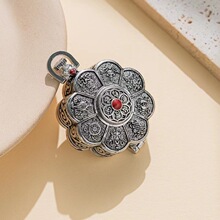 潮宏基传家宝古法富瑞祥纹吉祥八宝黄金吊坠足金项链礼物 计价