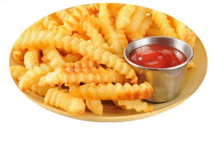 麦肯铜牌曲薯条 西餐厅大波浪螺纹型曲薯条小吃食材 12kg/箱