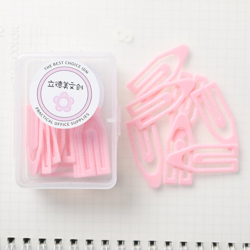 Macaron Color Creative Box-Packed Large Small Size Paper Clip Ship Type Clip Small Fresh Metal Binding Office Supplies