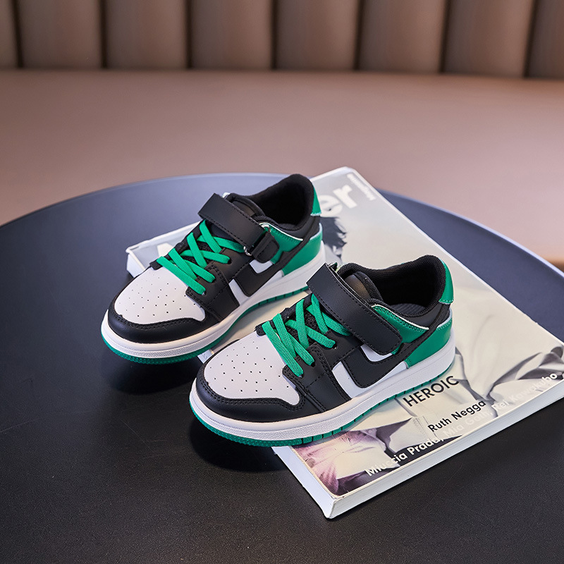 儿童魔术贴aj板鞋2022春秋新款男童低帮运动鞋女童时尚软底休闲鞋