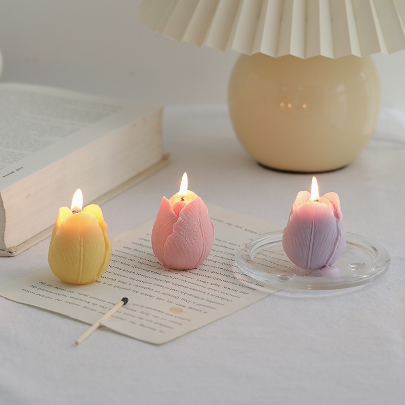 Tulip Aromatherapy Candle Creative Gift Handmade Birthday Gift DIY Decoration Flower Candle Wholesale