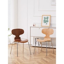 蚂蚁椅北欧简约餐椅创意网红设计师款中古家用餐厅椅咖啡厅靠背椅