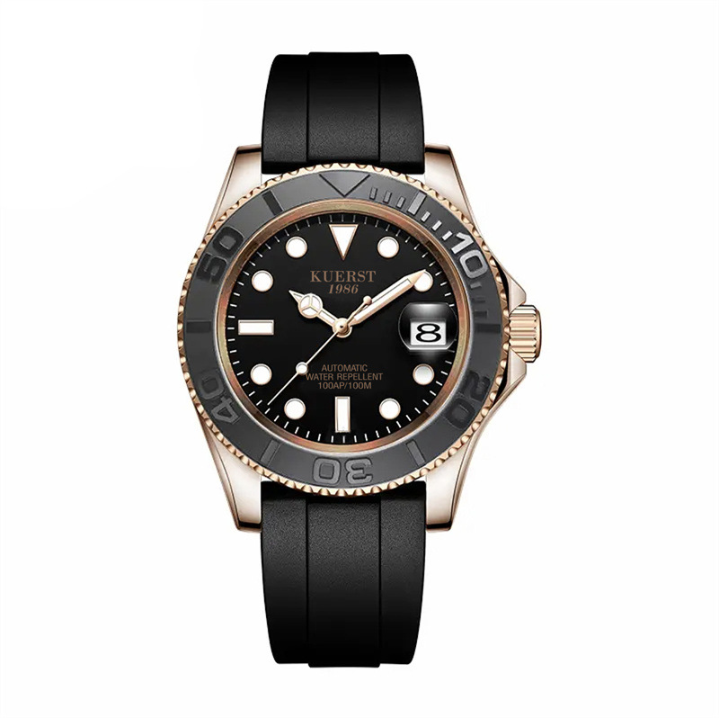 kuerst酷尔时顿男士精钢全自动机械手表夜光防水表跨境电商代发