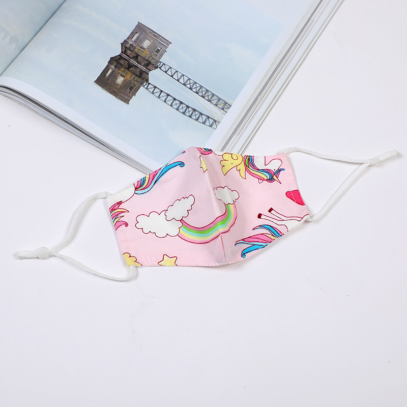 跨境冬款卡通儿童趣味棉布口罩 印花可水洗生活口罩防尘口罩