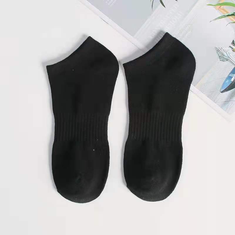 Socks Male Socks Summer Boat Socks Women's Thin Cotton Mid-Calf Black White Sports All-Match Cotton Short Socks Wholesale