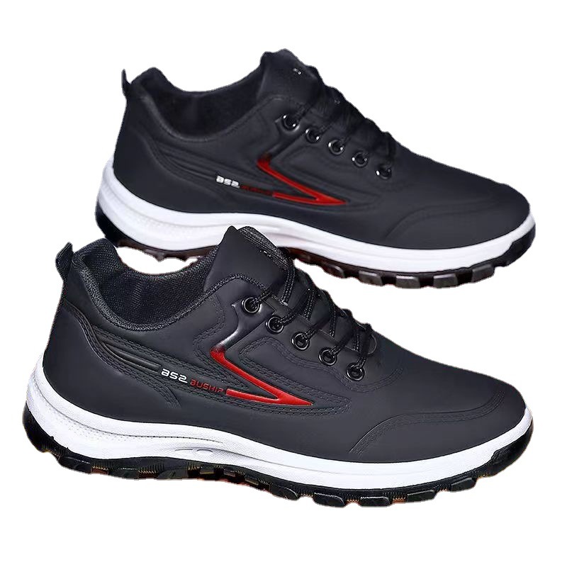 2023 Spring and Summer New Casual Shoes Leather Waterproof Trendy Shoes Men's Sports Running Shoes