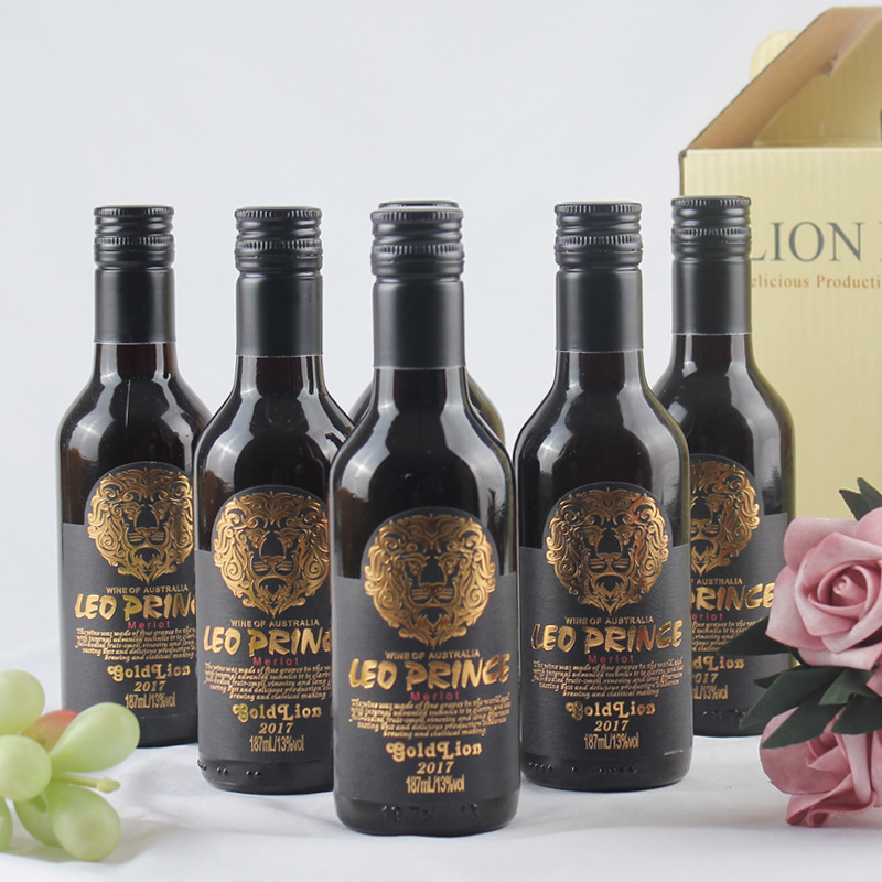 智利进口小瓶干红葡萄酒187ml小酒伴手礼 红酒厂家批发代发包邮