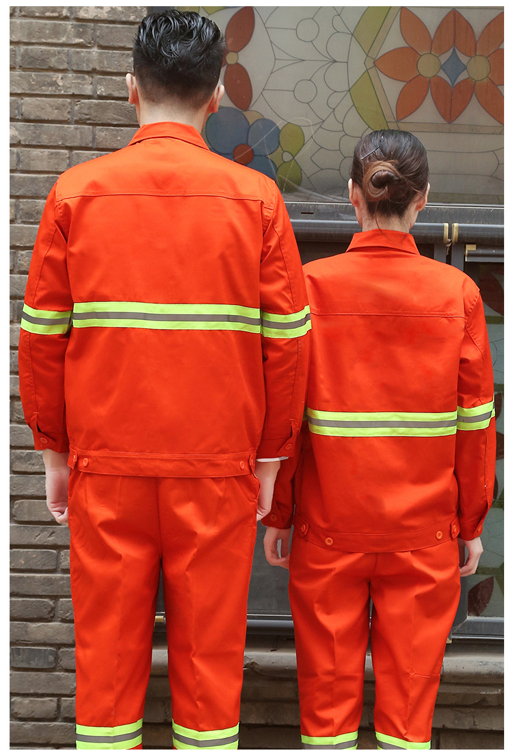环卫工作服套装长袖耐脏物业保洁园林绿化建筑工人春秋劳保服印字
