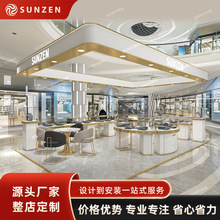 弧形珠宝柜商铺推拉款展示台黄金首饰展示柜手表眼镜展柜金属橱窗