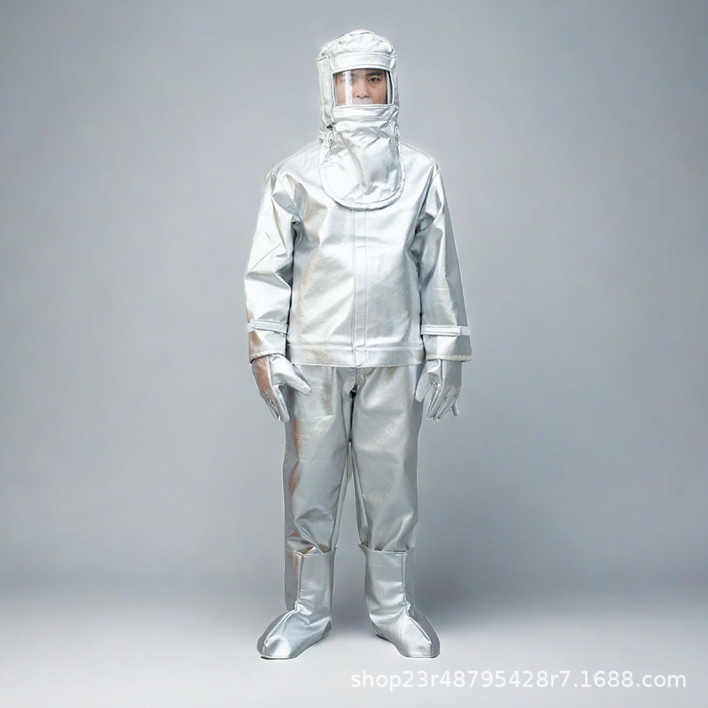 002耐热500度隔热服铝箔面料防烫高温服镀铝图层分体式