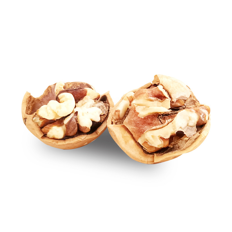 【好鲜生】烤核桃奶香味500g袋装手剥纸皮薄皮核桃坚果零食炒核桃