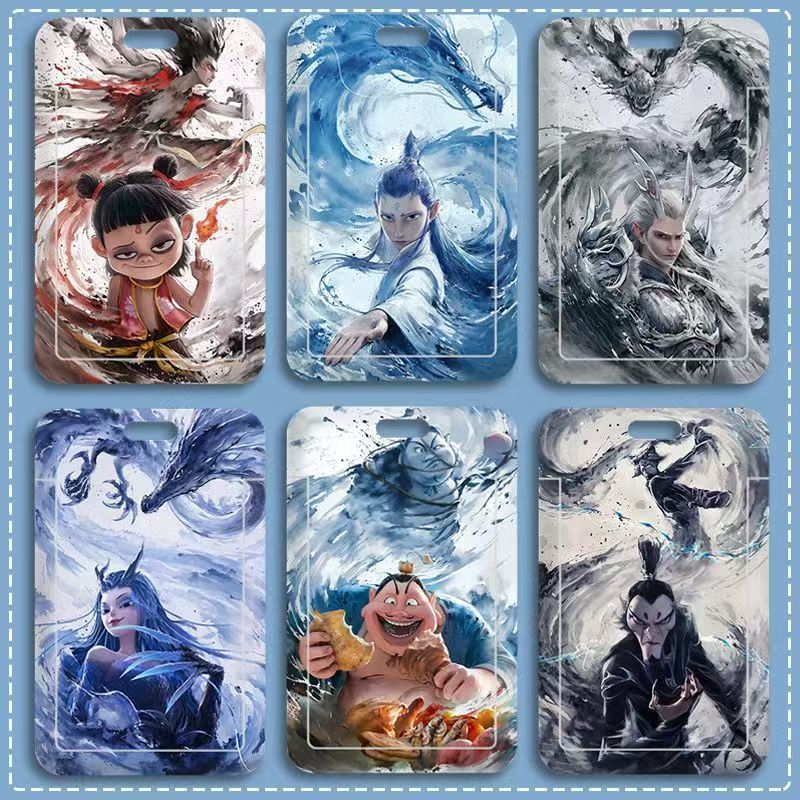 哪吒之魔童降世周边卡套哪吒卡套学生滑盖饭卡公交身份证件保护套