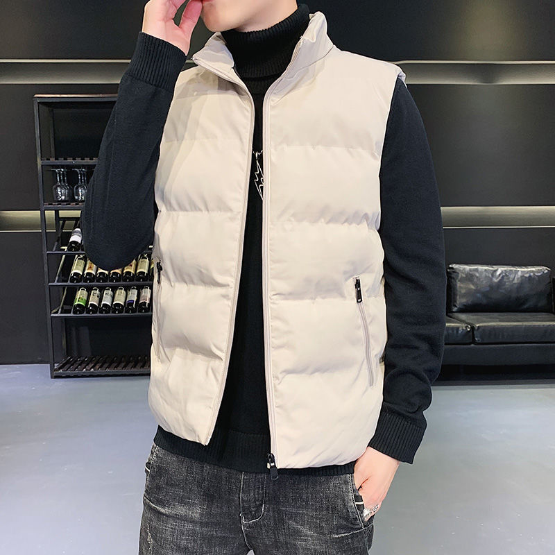 马甲男秋冬季棉马甲男士韩版潮男潮流保暖仿丝绵马夹背心男装时尚