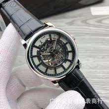 厂家批发阿时装玛尼镂空手表休闲黑武士全自动机械手表
