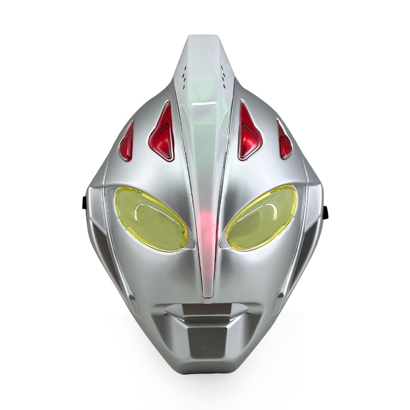 儿童发光音乐迪迦奥特曼面具卡通动漫万圣节景区地摊玩具货源批发