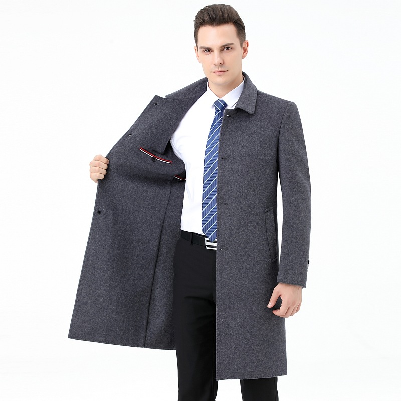 雅格羊绒大衣黑色