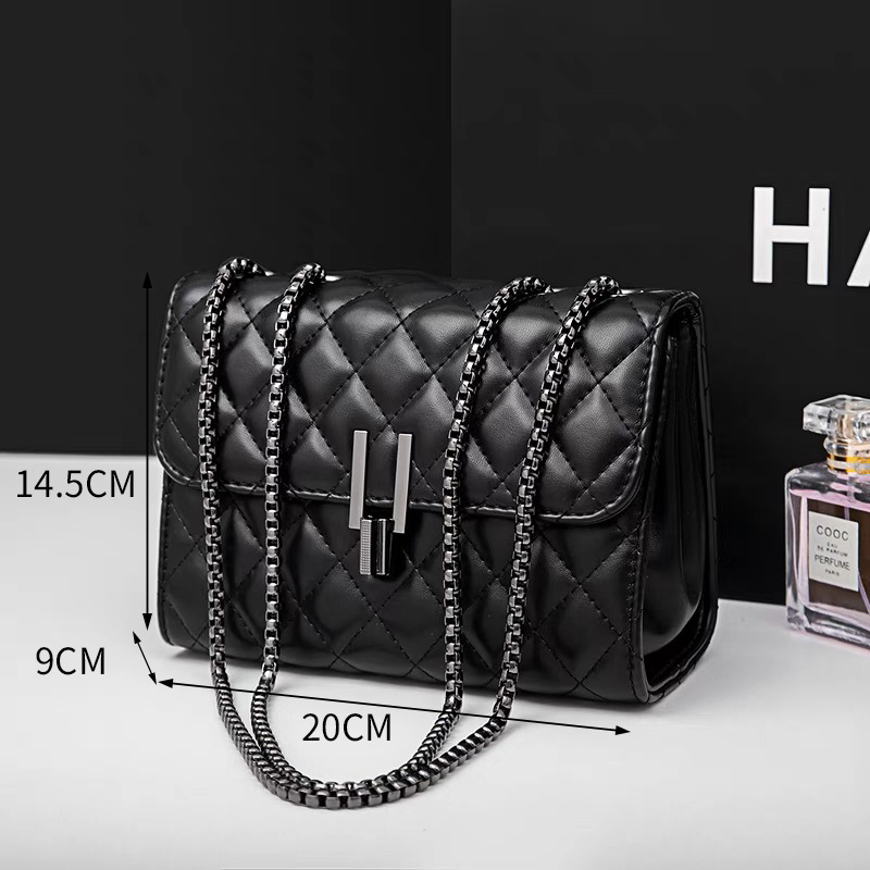 Chanel Style Bag 2024 New Women's Bag Rhombic Chain Bag Small Square Bag Versatile Fashion Ins Crossbody Shoulder Bag