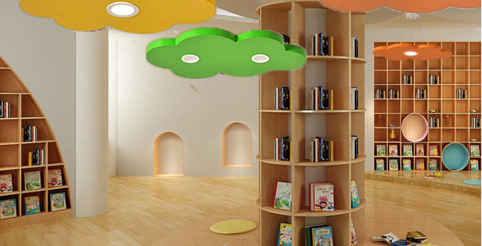 led吊灯幼儿园大厅云朵灯早教托班过道灯舞蹈室卡通造型灯具创意