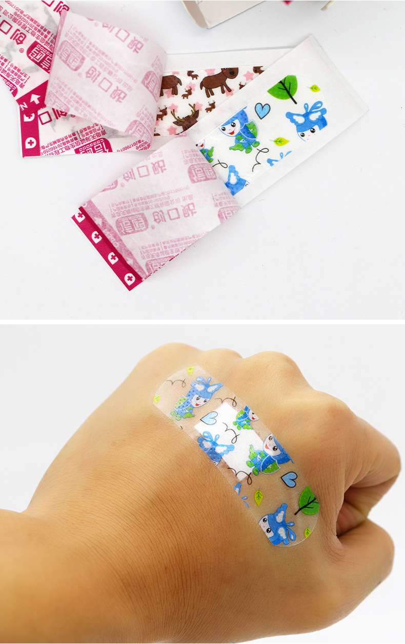 信鸥透明防水卡通创可贴可爱韩国风儿童医用止血ok绷创口贴 100片