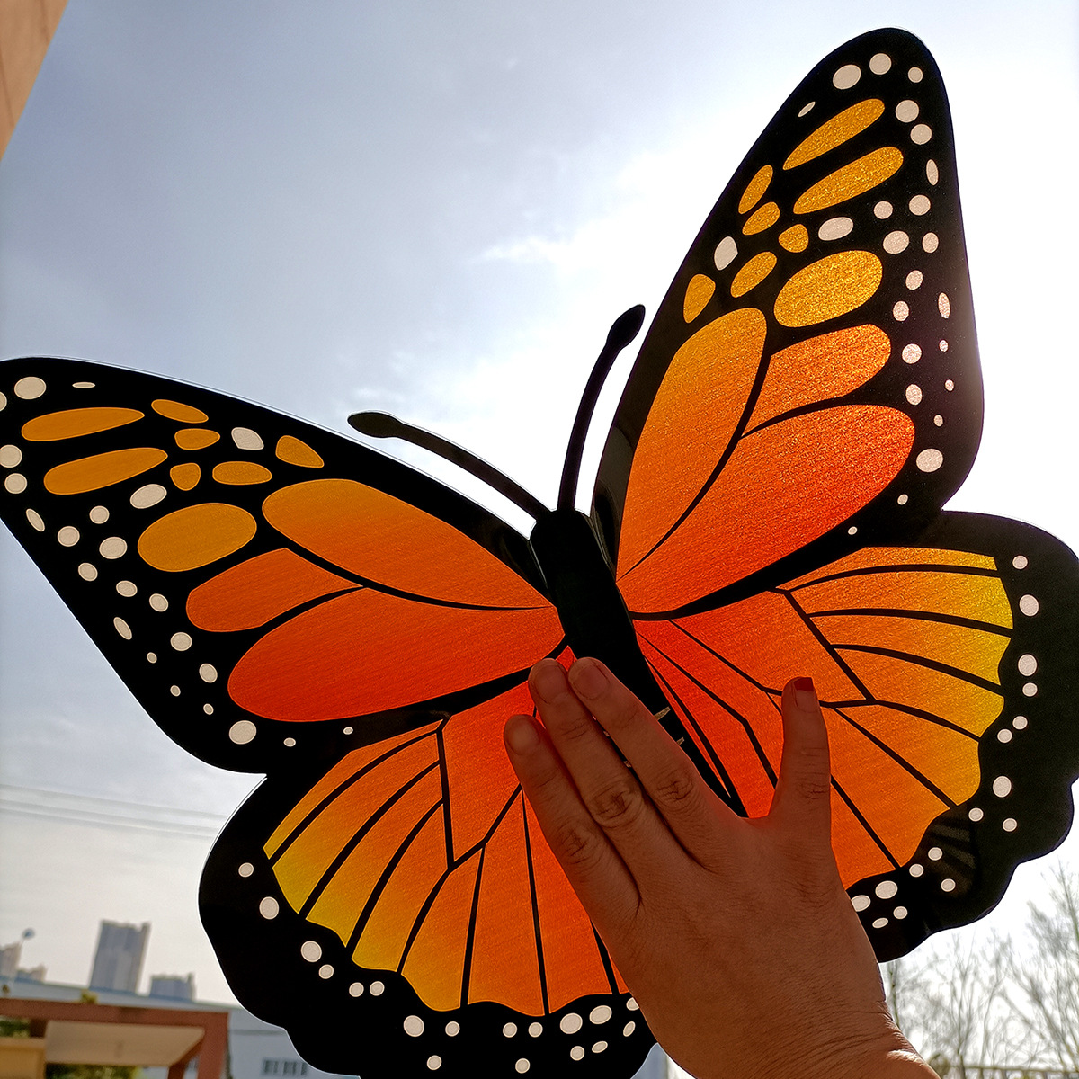 yh205  3d立体仿真大尺寸蝴蝶墙贴纸客厅卧室装饰墙贴自粘墙贴画