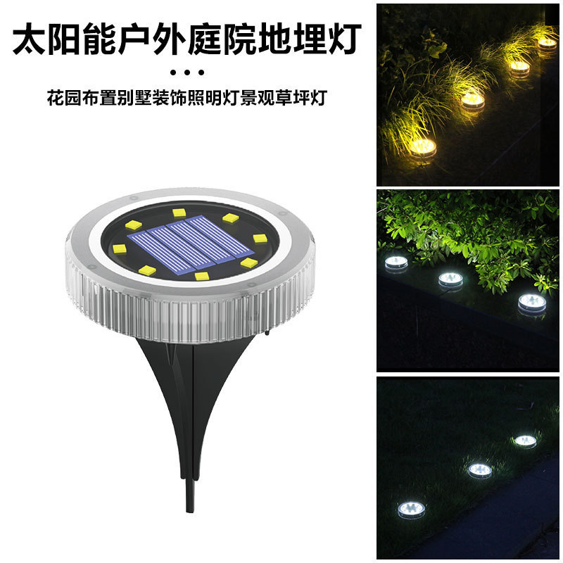 Solar Underground Light Outdoor Yard Lamp Ground Plugged Light Garden Layout Villa Decoration Lighting Landscape Lawn Lamp