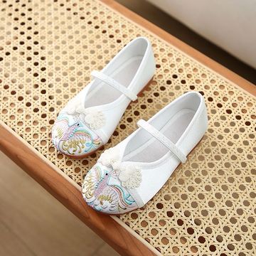 老北京儿童布鞋女童绣花鞋中国风女童古代复古鞋公主鞋宝宝舞蹈鞋