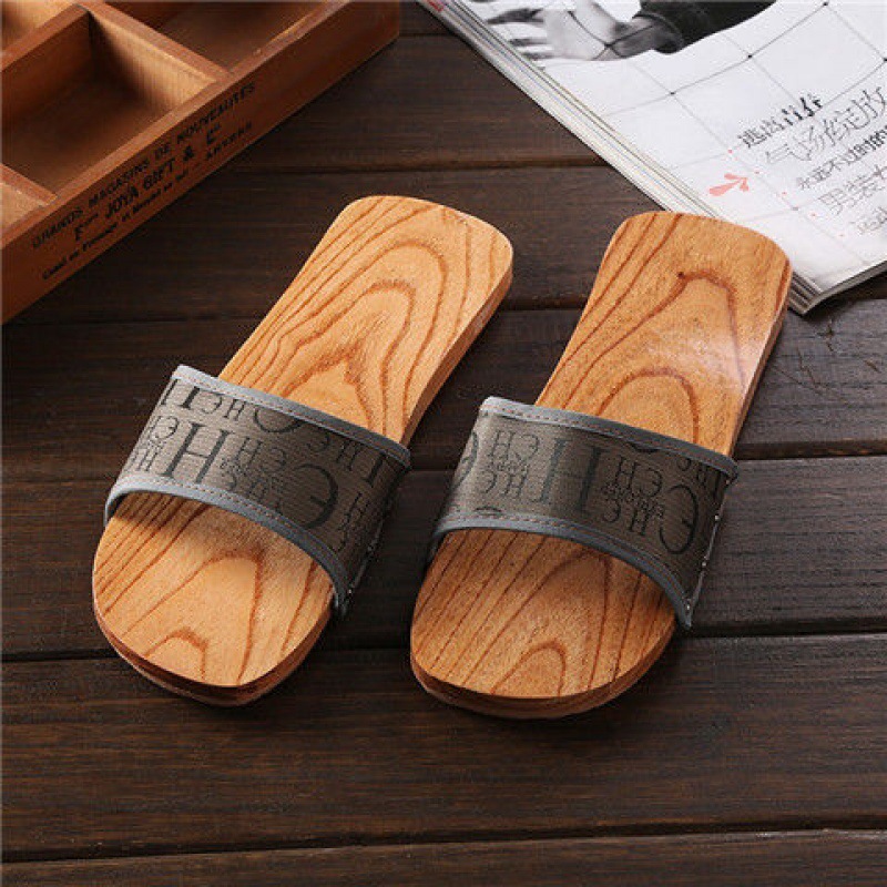 木板鞋批发木屐拖鞋男式木拖鞋木屐人字夹脚拖鞋独立站厂家跨境