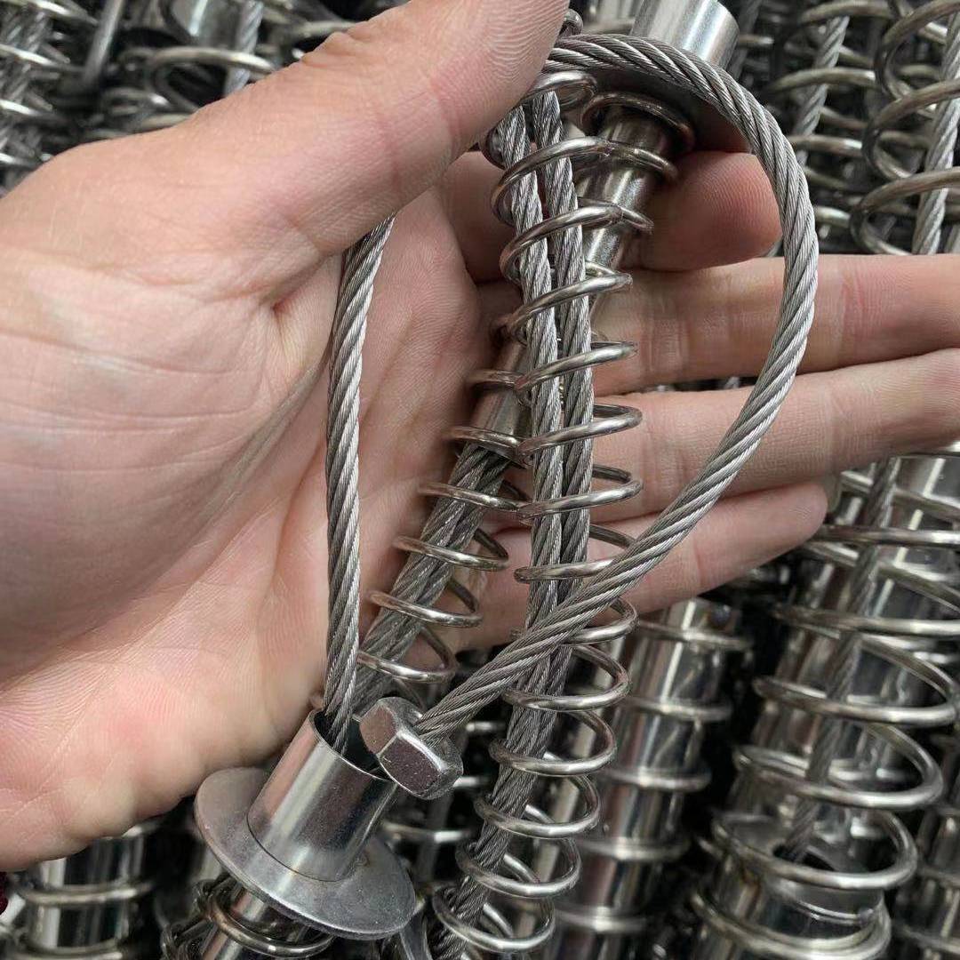 304套不锈钢管弹簧野外钢丝拉紧使用不生锈新款软大弹力