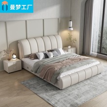 现代简约布艺床欧式1.8米双人轻奢软包床主卧1.5米储物皮床小户型