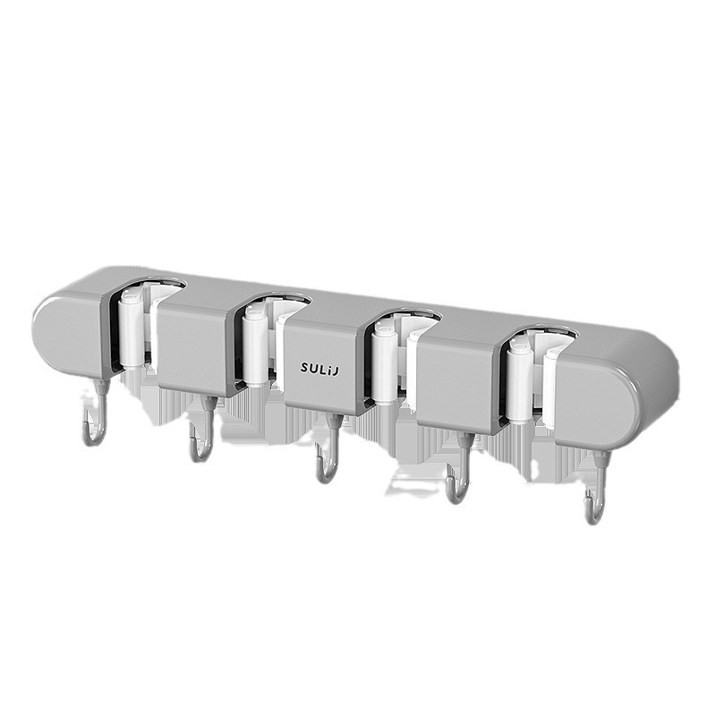 Mop Rack Hook Mop Clip Punch-Free Wall-Mounted Bathroom Mop Storage Rack Strongly Fixed Buckle Broom Clip