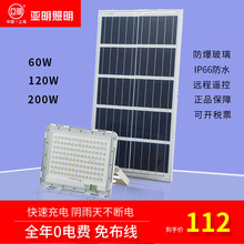 上海亚明太阳能投光灯家用太阳能感应灯户外防水庭院灯 现货直销
