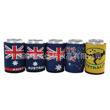厂家供应澳大利亚夏季5MM潜水料啤酒可乐保温杯套拷边粘底瓶套