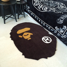 时尚潮牌ape客厅地毯tufting手工腈纶茶几垫卧室床边毯加厚免洗