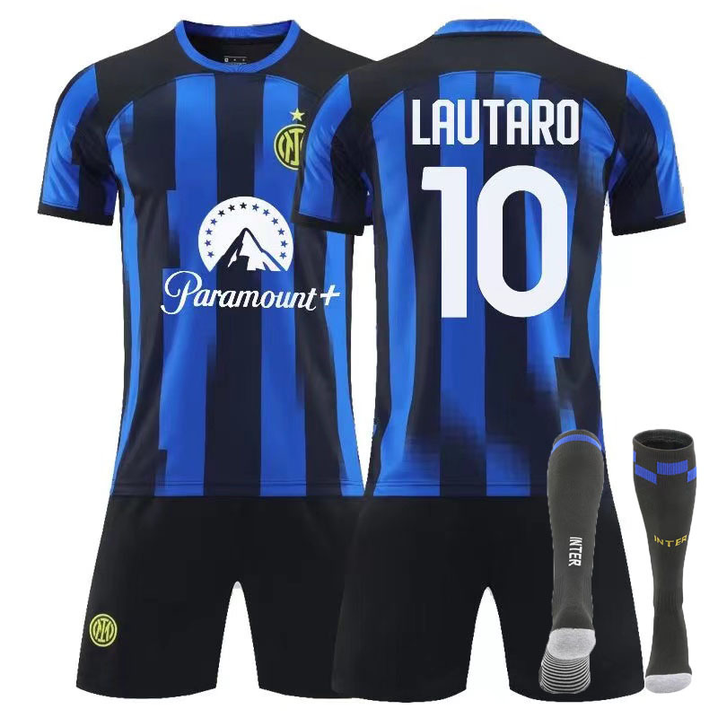 2324国米球衣10号劳塔罗90号卢卡库主客场成人童装足球服现货批发